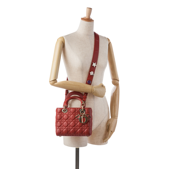 Pre-Loved Dior Small Lambskin Cannage My ABCDior Lady Dior - Picture 11 of 12